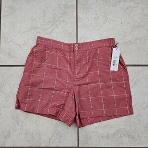 BRAND NEW Size 10 Liz Claiborne Withered Rose Plaid Shorts
